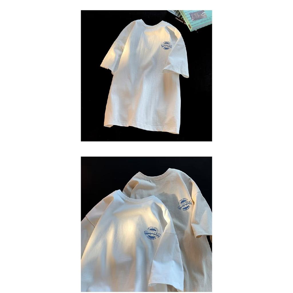 Мужская модная футболка с круглым вырезом и короткими рукавами с принтом для лета, свободный повседневный топ