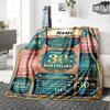 30Th Birthday Celebration Blanket Personalized Name Soft Warm And Versatile For Sofa Bed Office And Travel Machine Washable Comfortable In All Seasons
