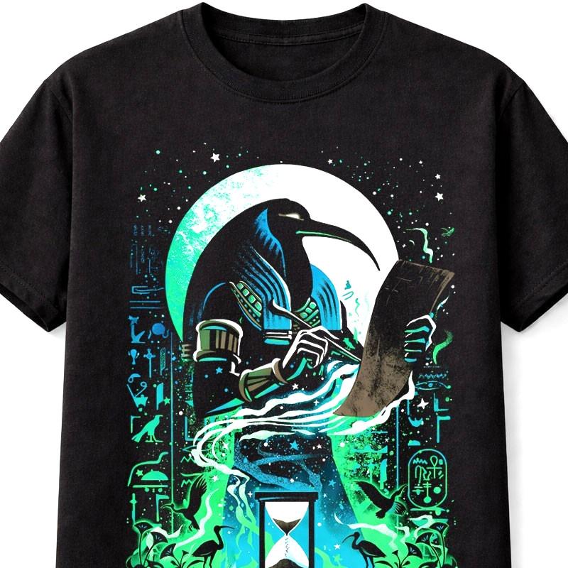 Egyptian God Thoth Anubis Mythology Hieroglyphs Unisex TShirt S5XL