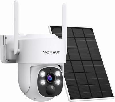 Outdoor Wireless Security No Installation Color Night WiFi PIR Detection Solar-Powered Camera, 4MP, Required, Vision, 2.4GHz/5GHz Compatible,