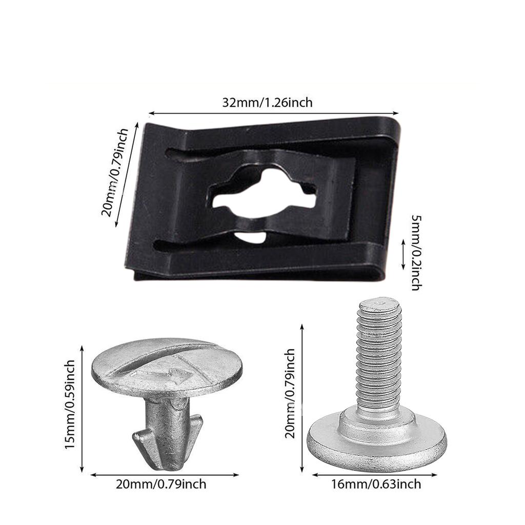 Набор крепежных винтов для защиты двигателя от брызг, 14 шт., винт-штифт для нижней крышки двигателя, простая установка для Honda Civic Accord