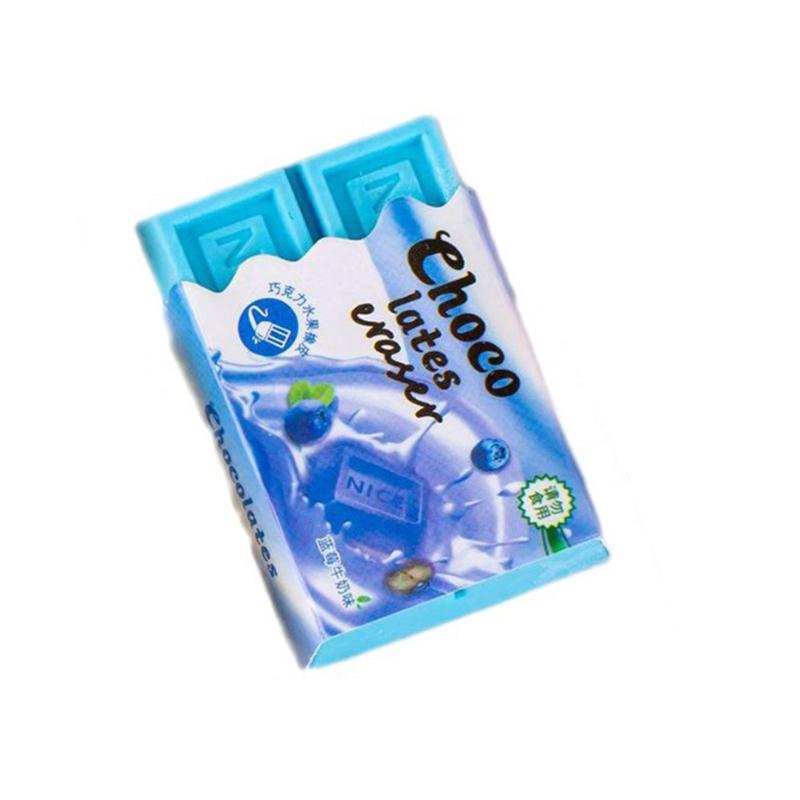 1 Piece Cute Kawaii Candy Color Rubber Fun Creative Chocolate Eraser For Kids Novelty Stationery Office School Supplies