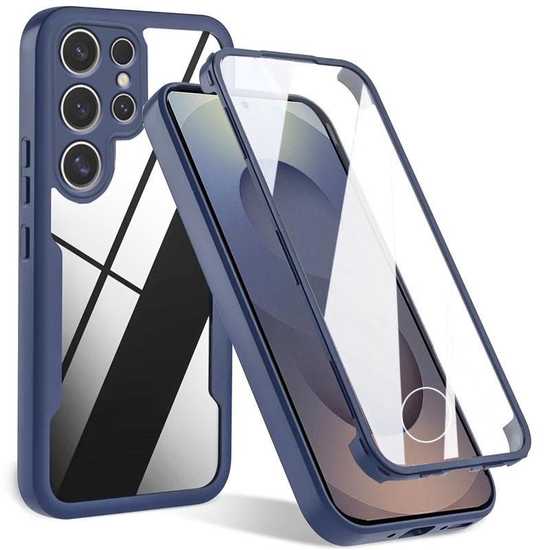 Чехол с полной защитой 360 для Samsung Galaxy S25 Ultra S24 S23 Plus A54 A35 A25 A16 A55 A26 A36 A56 Противоударные прозрачные чехлы