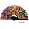 Festival Fan Folding Fan Hand Fan Hand Dance Fan for Women Men Hand Fan for Party Raves Fan Large Folding Hand Raves Fan Multicolor
