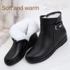 Зимняя повседневная обувь из хлопка 2024 года, женские зимние ботинки, ботильоны на плоской подошве, женские теплые туфли на платформе, кожаные толстые меховые ботинки Zapatos
