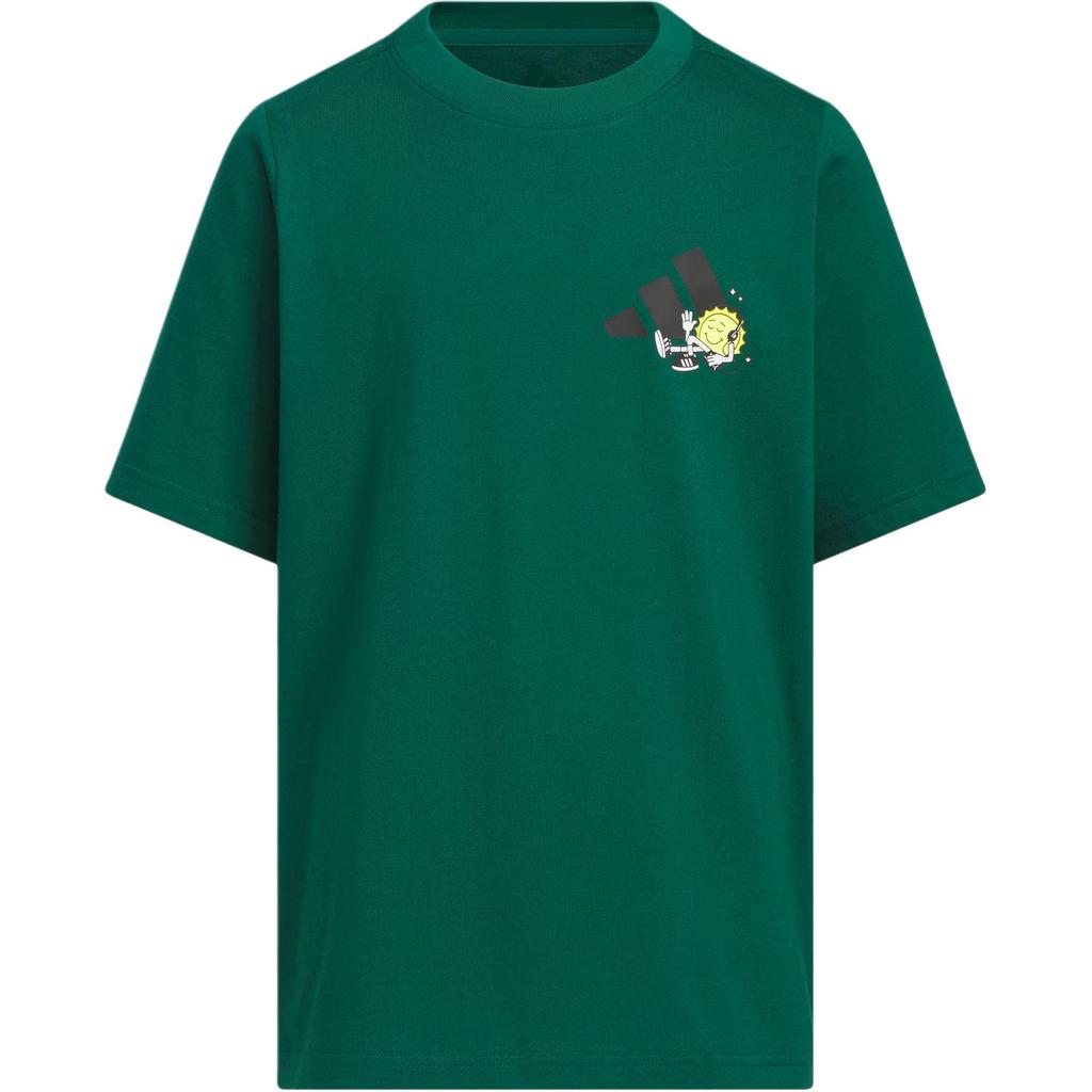 Adidas Casual Sportswear GRAPHIC TEE SET Black/Forest Green Children Aged 3 7 Years Old KC8473