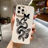 Милый забавный чехол-змея для телефона iPhone 17 16E 11 12 13 14 15 16 17 Air Pro Max XS XR X 8 7 Plus SE2 Plus Матовый мягкий чехол