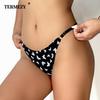 Women Printed Thong Underpant Soft Panties Sexy Panty Female G-String Breathable Multicolor Underpants Seamless Briefs