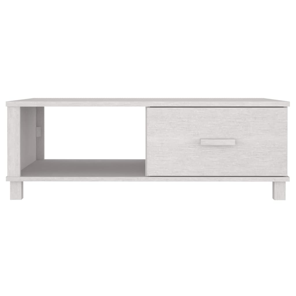 Vidaxl Stolik Kawowy Hamar, Biały, 100X55X35 Cm, Drewno Sosnowe