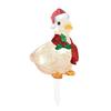 Christmas Light-up Duck Ornament Lighted Acrylic 2D Duck Decoration with Scarf And Santa Hat Outdoor Duck Ornament for Yard Garden Patio Lawn Holiday