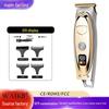 Professional Cordless Electric Hair Clipper with LCD Display