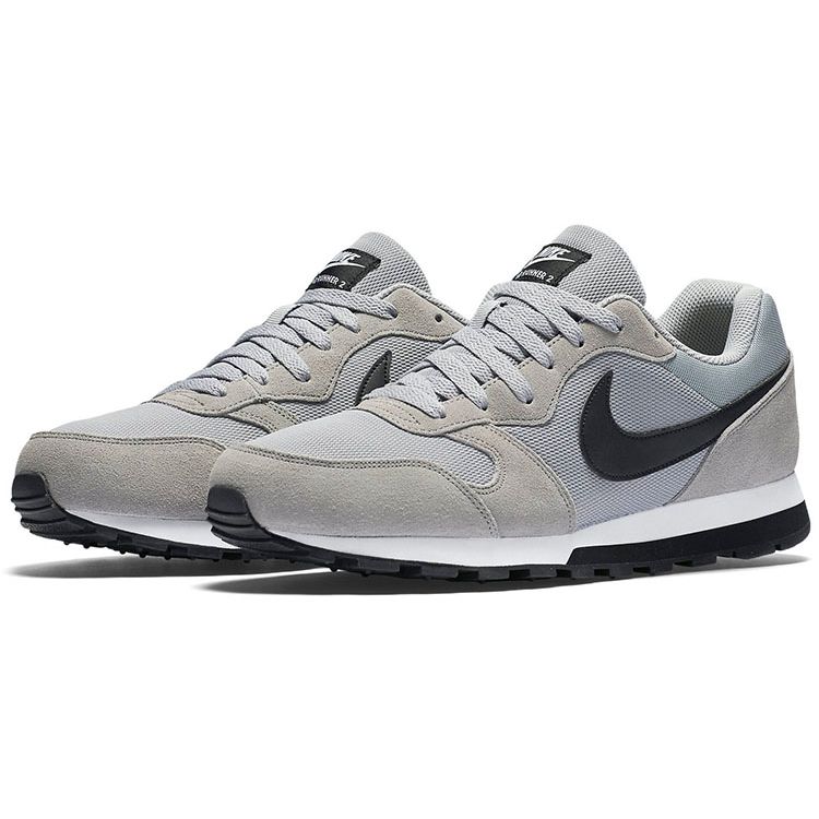 Nike Кроссовки MD Runner 2 Wolf Grey Мужские черно-белые 749794-001