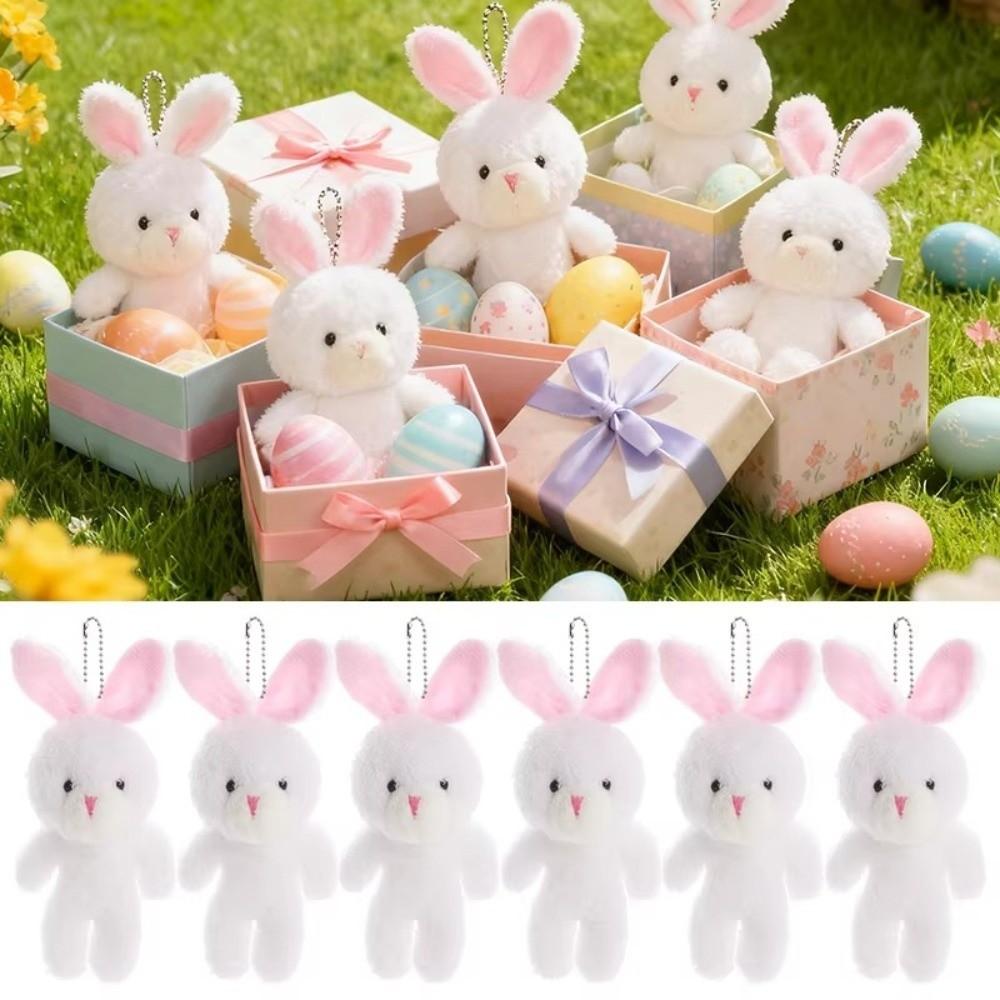 1/2Pcs Bouquet Accessories Bunny Plush Dolls Rabbit Easter Basket Fillers Bag Pendant  Kids Birthday
