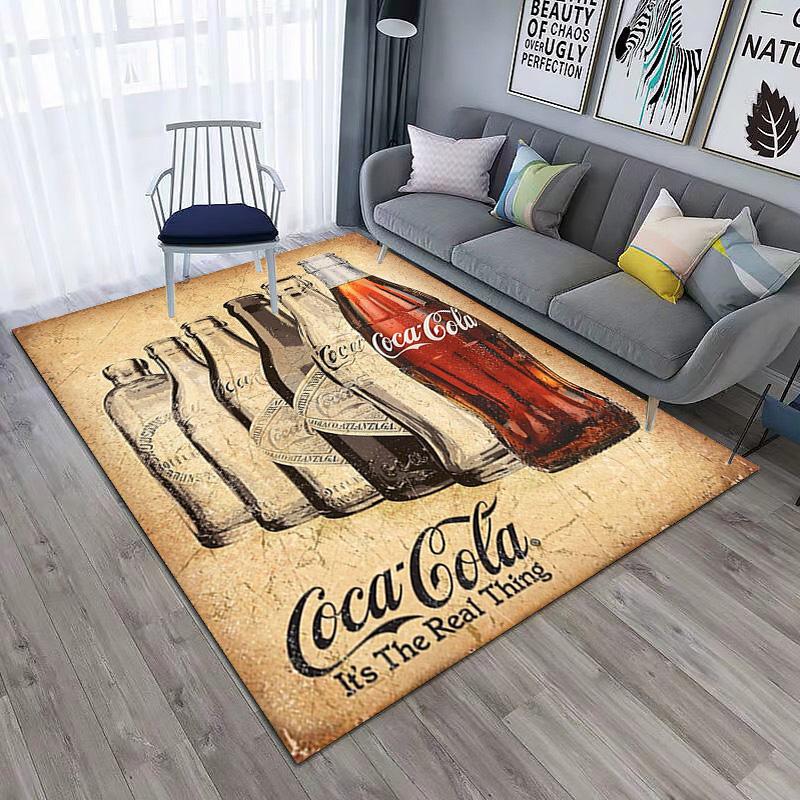 Рождественский подарок Хэллоуинская тематика напиток кола Coca Cola ковер подходит для гостиной и спальни коврики для дверей офис балкон декоративный ковер V27