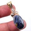 Natural Pietersite Gemstone 925 Solid Sterling Silver TwoTone Pendant 1.75" T1E85