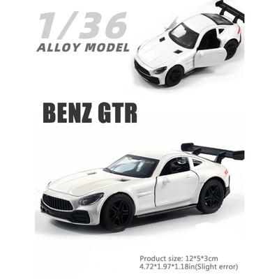 1:Модель автомобиля 36 Benz GTR из сплава, коллекционная игрушка-симуляция суперкара, откидывающаяся дверь, идеальный подарок на день рождения