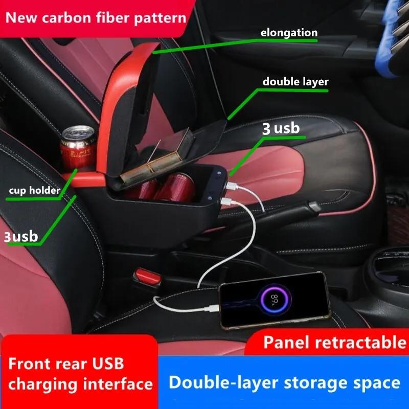 НОВЫЙ Для Volkswagen Golf 4 Подлокотник Специальные модифицированные аксессуары для интерьера для центрального подлокотника Двухслойная USB-зарядка