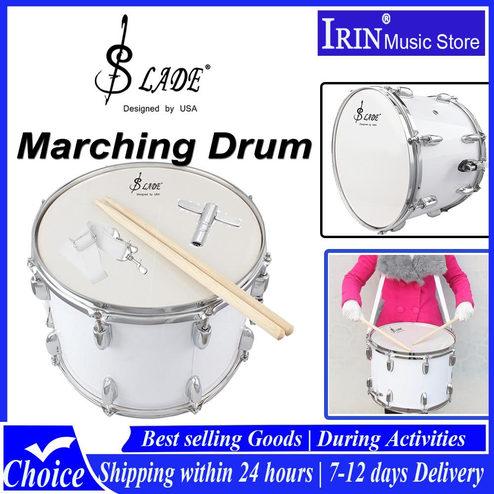 Маршевый барабан Изготовлен из полиэфирной пленки с дизайном Drum Skin Pro для начинающих Практика игры на малом барабане с палочками и ремнями