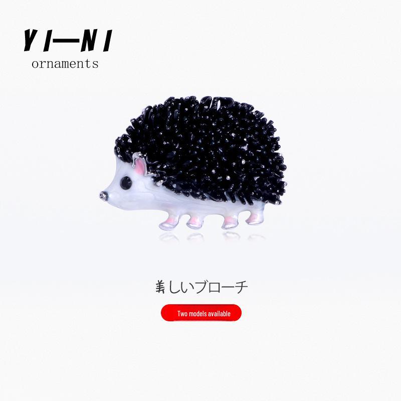 Модная брошь в виде ежа и панды со стразами - булавка в европейском и американском стиле