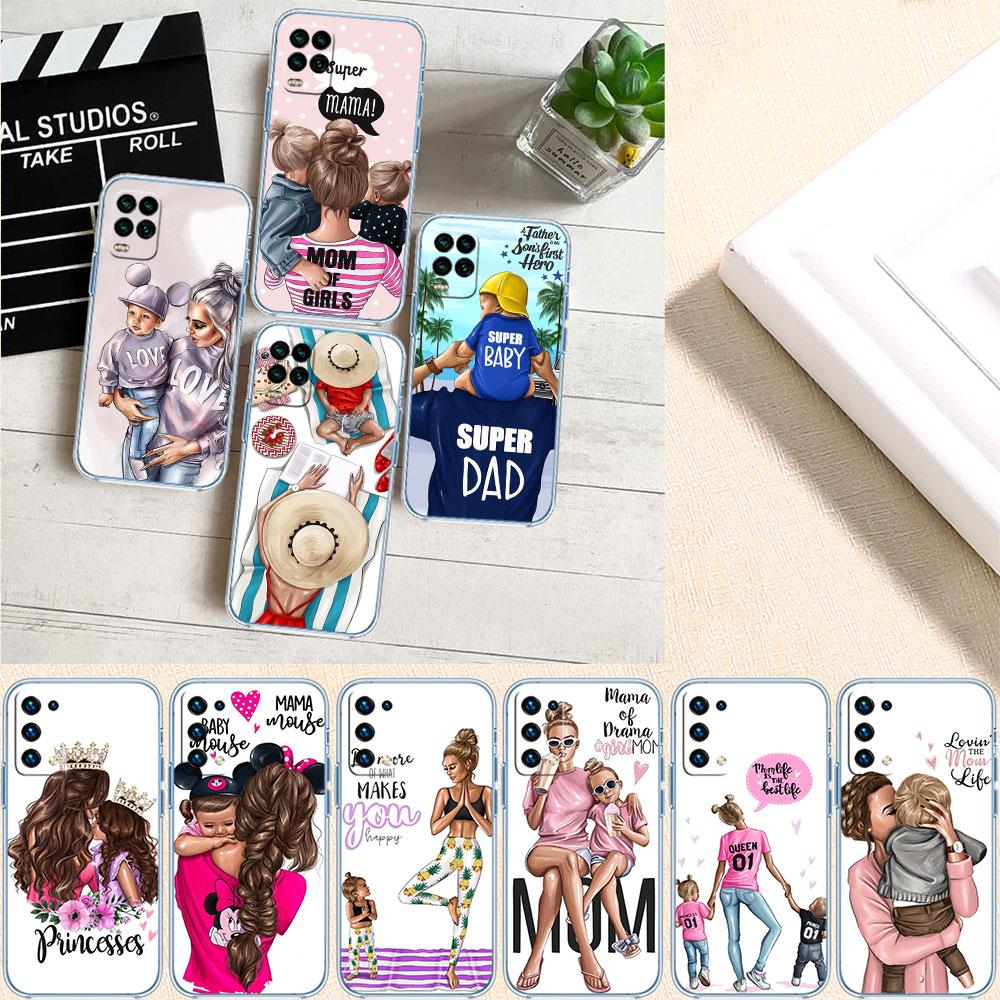 PP61 Supr Baby Мама Девочка Прозрачный Мягкий Чехол для Телефона для Samsung Galaxy A04 A04S A14 A23 A34 A54 M23 M33 M52 M53