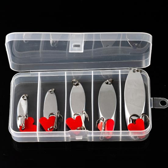 5 шт. Рыболовные блесны Рыболовные приманки Компактные Портативные Кастинговые Блесны Тройные Крючки Джиги Жесткие Металлические Вращающиеся Блесны для Пресной и Морской Воды