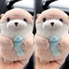 10cm Otter Plush Toys Soft Sea Otter Stuffed Animals Plushies Cute Hanging Pendant Props for School Bag Key Wallet Gifts