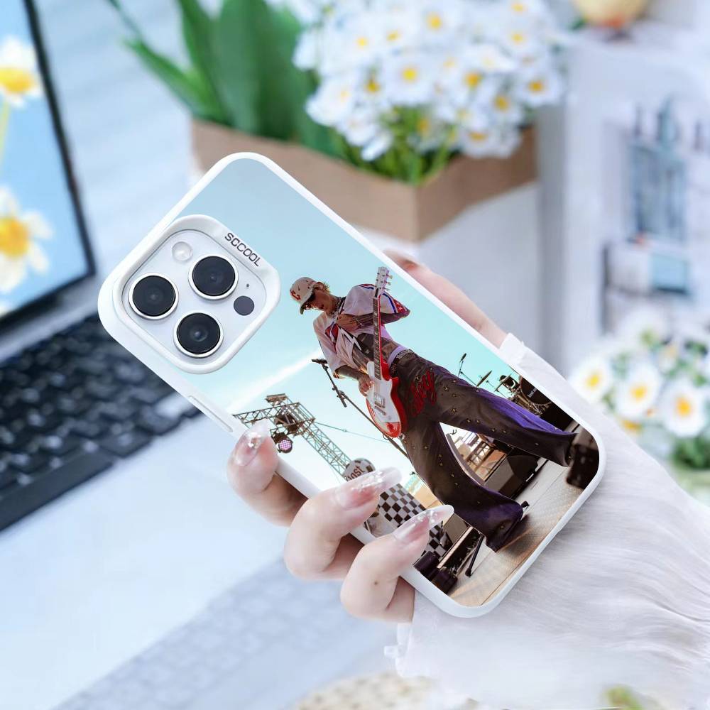MGK Machine Gun K-Kelly Phone Case For IPhone 16 17 15 14 12 13 Pro Max white Color Shockproof Cover