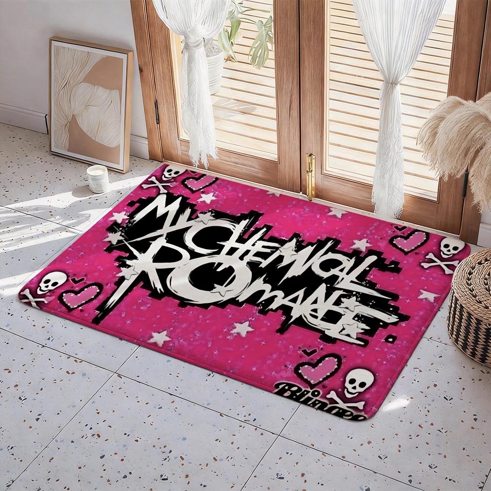 Rock Band My Chemical Romance Floor Mat Eco  Flannel Doormat Non Slip Odorless Indoor Floor Rug Soft Short Plush Home Mat