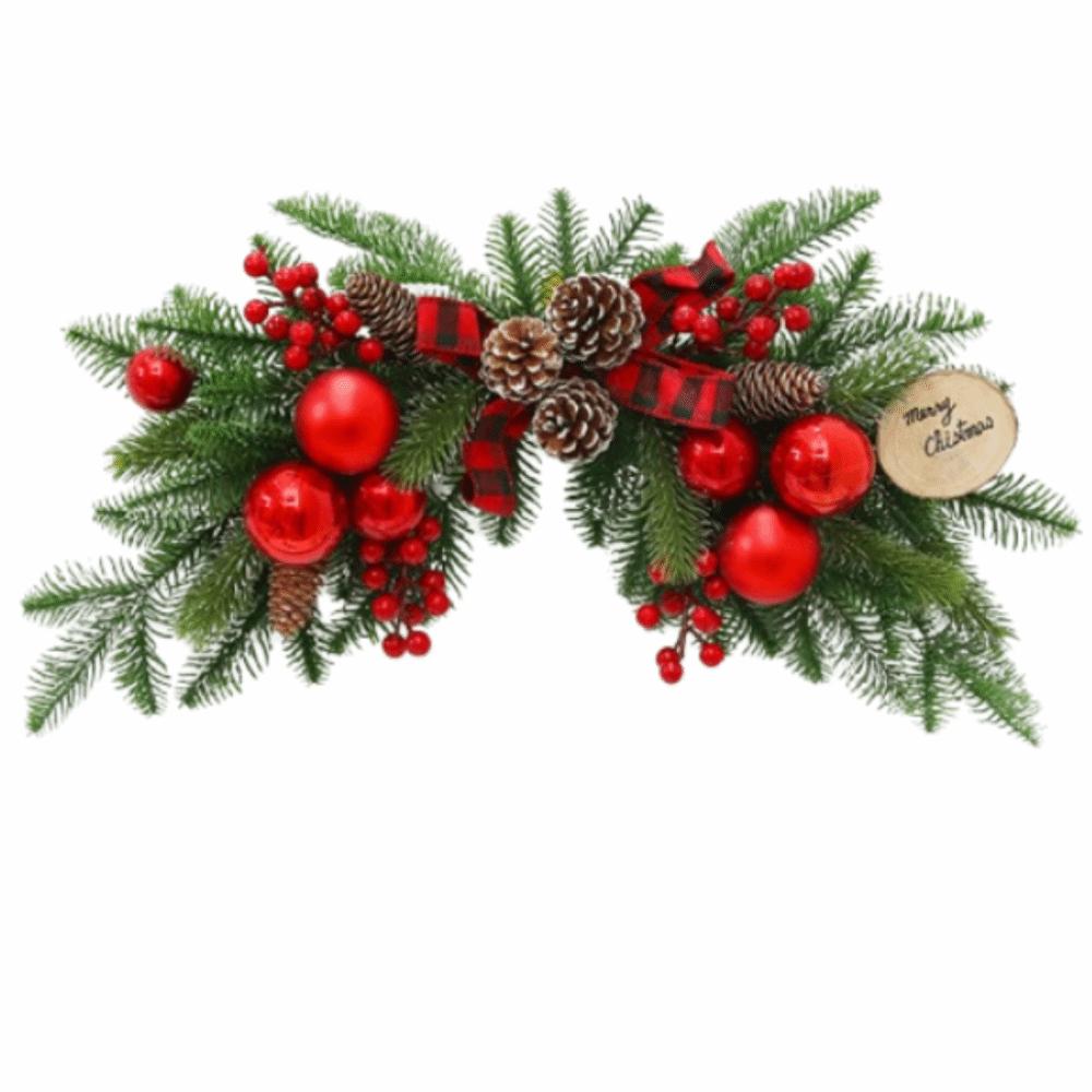 DIY Artificial Christmas Wreath Realistic Pine Cone Wall Hanging Floral Wreath  Household