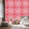 Hippie Wallpaper Background Red and Coral for Living Room and Bedroom 50x1000