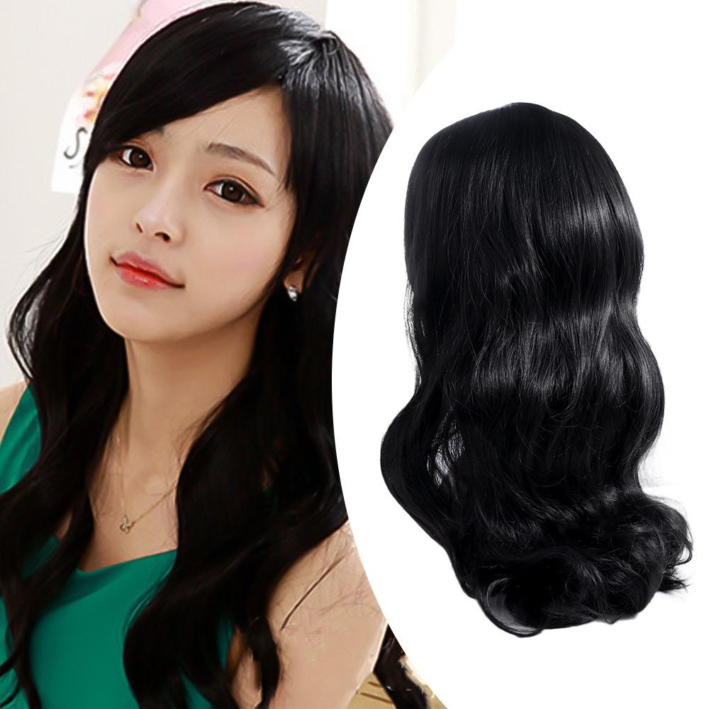 Cosplay Party Long Black Role-Playing Wig Anime Men's Synthetic Wig Christmas Carnival