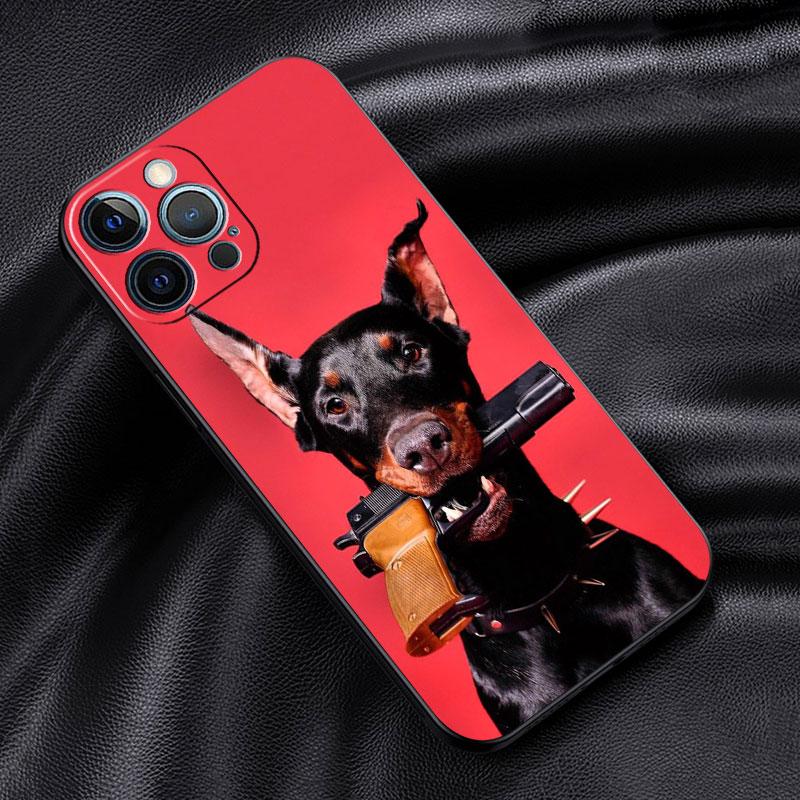 Чехол для Apple iPhone 11 13 12 14 Pro 7 Plus XR X XS Max 6 6S 13Pro SE 2022, силиконовый чехол для телефона с животными, такса, доберман, собака