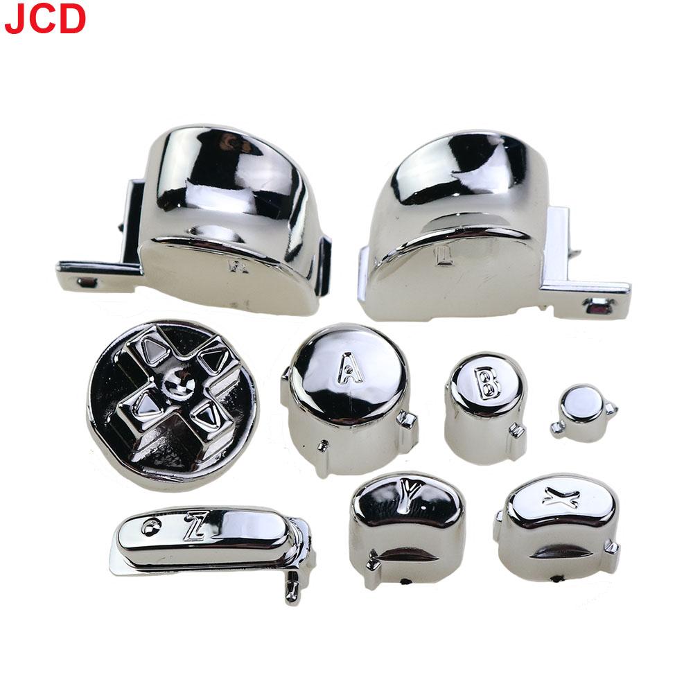 JCD 1set Electroplating Button Keys ABXY Z Keypads L R Buttons For Gamecube NGC Game Controller Replacement Accessories