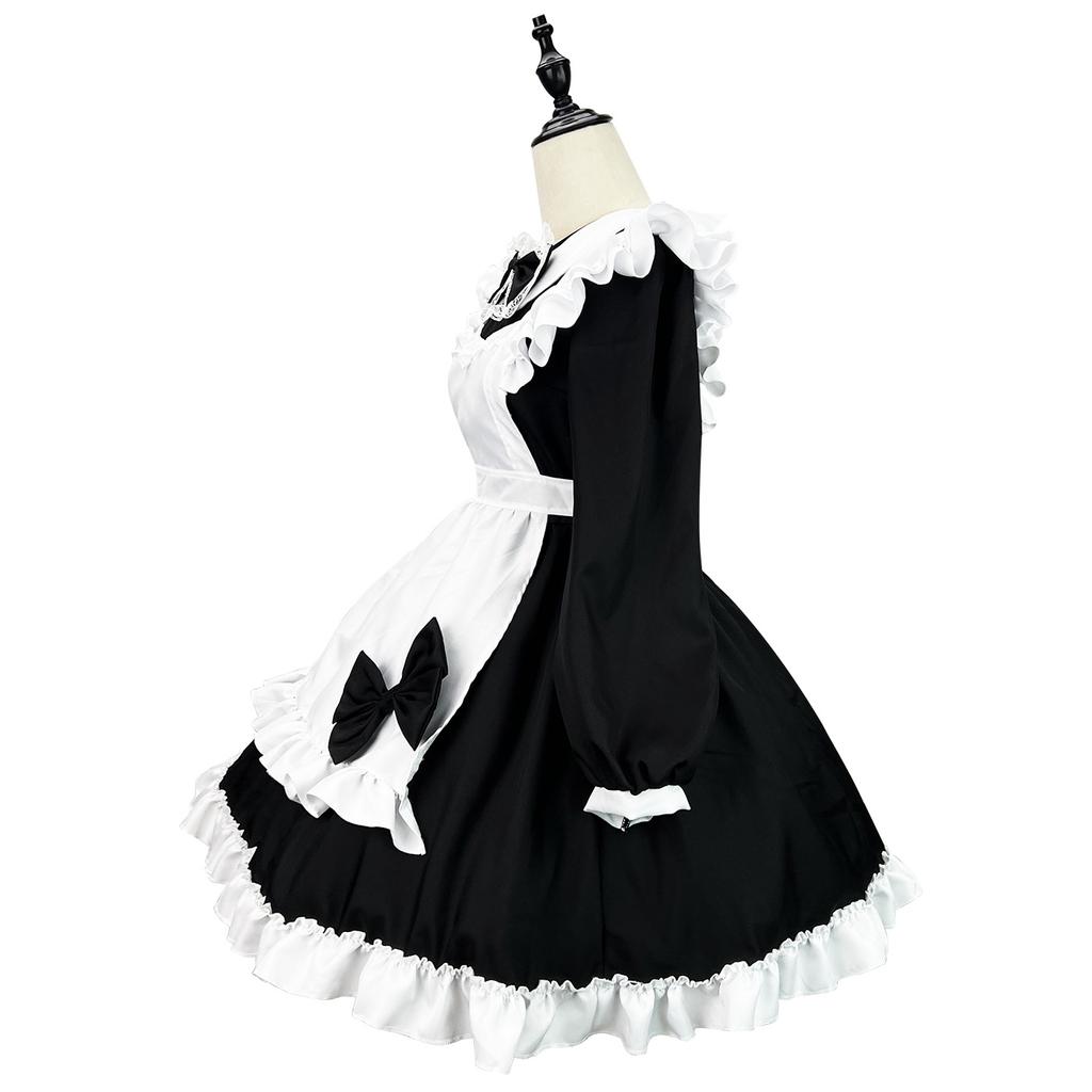 Anime Character Cosplay Original Super Cute Japanese Black and White Maid Costume Long Sleeve Maid Costume Cosplay Performance Costume
