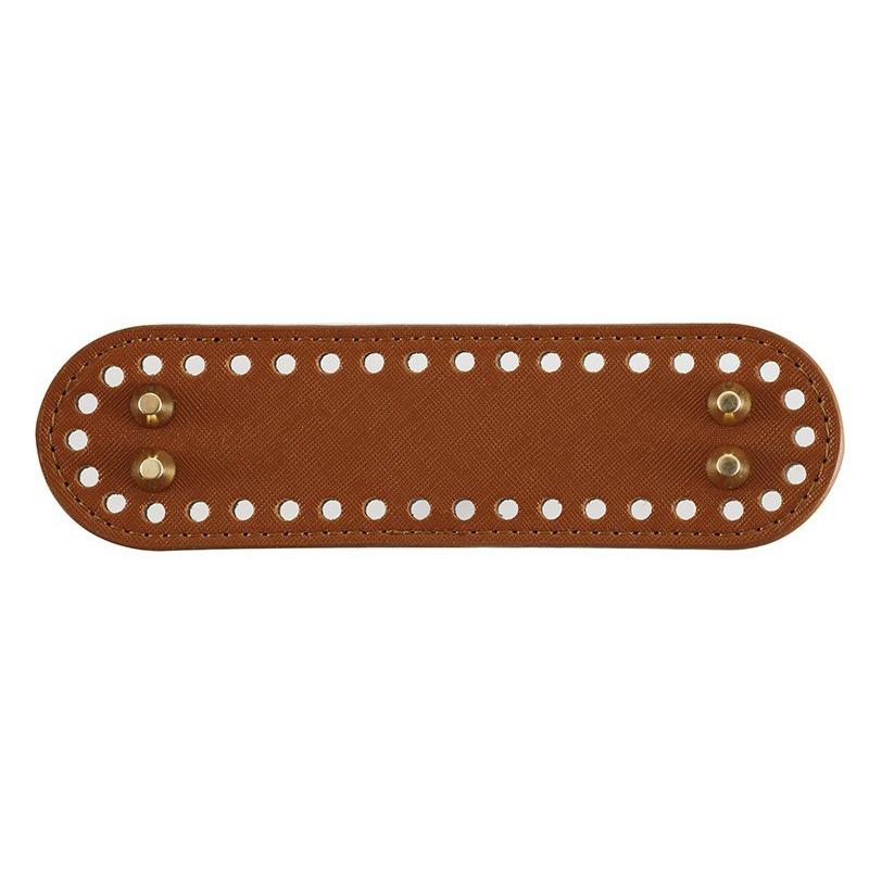 1Pc Bag Components Long Bottom For Knitted Bag Pu Leather Base Handmade With Holes Diy Crochet Accessories