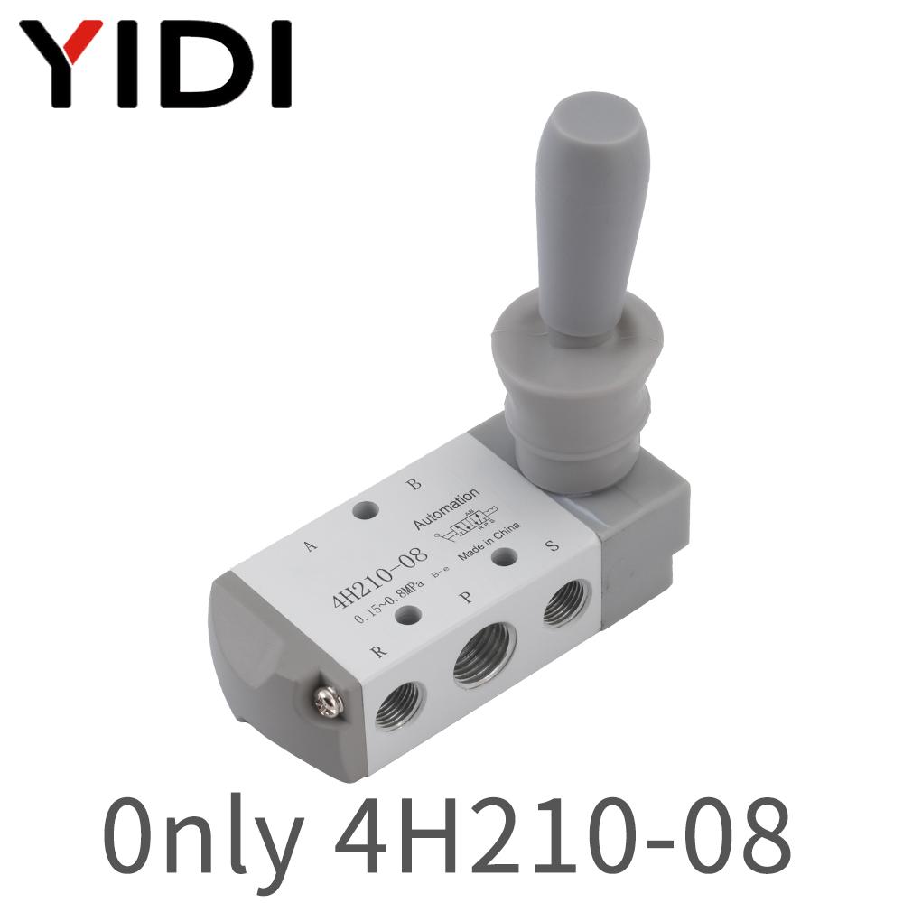 YIDI 4H21008 Pneumatic Part Hand Valve 4H210-08 Controller Compressed Air Compressor 5 Way 2 Port Switch Fitting Fittings kit
