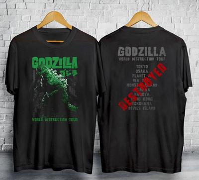 26 Godzilla World Destruction Tour T Shirt Licensed Pop Culture Movie S-5XL Unisex T-Shirt