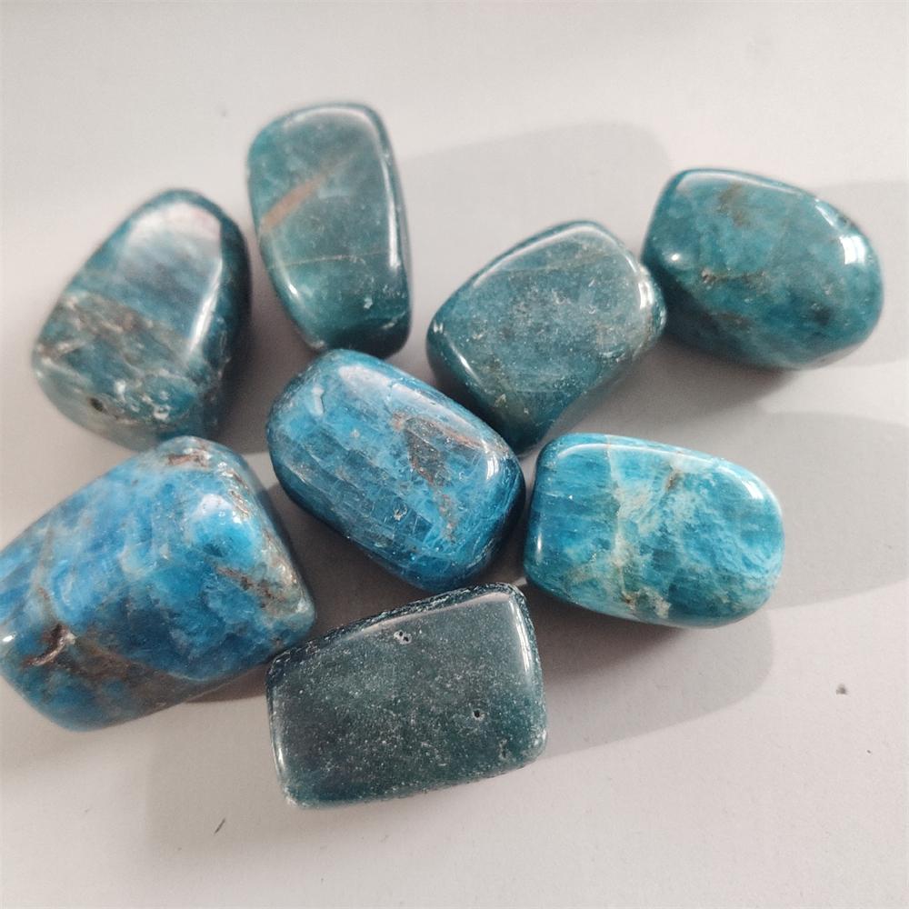 Natural Blue Apatite Polished Irregular Rough Stone Quartz Crystal Healing Reiki Mineral Aquarium Home Decoration Stone Fengshui