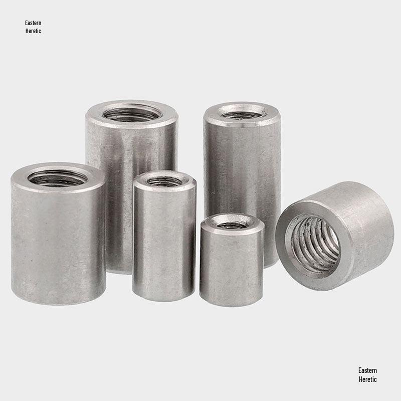 304 Stainless Steel Thickened Full Thread Cylindrical Connecting Nut (M3-M16)