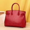 Crocodile Belly Pattern Women's Bag, Platinum Bag, Large-capacity Handbag, Light Luxury and High-end Crossbody Bag