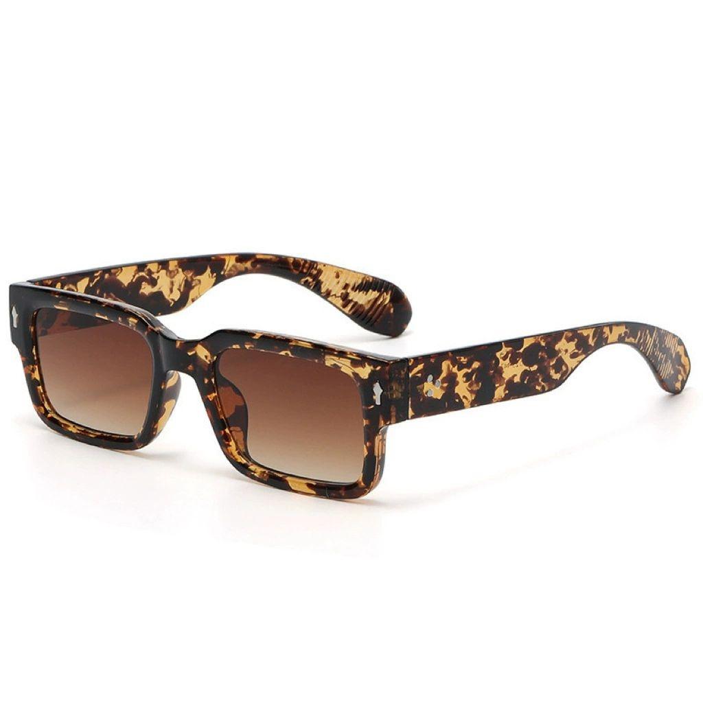 New square frame European and American cross-border sunglasses for men, personalized small frame trendy sunglasses 2346