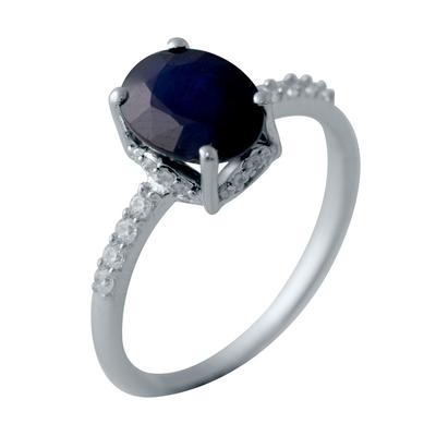 Серебряное кольцо с натуральным сапфиром 1.995ct (2006336) 2.1 гр. 925 пробы