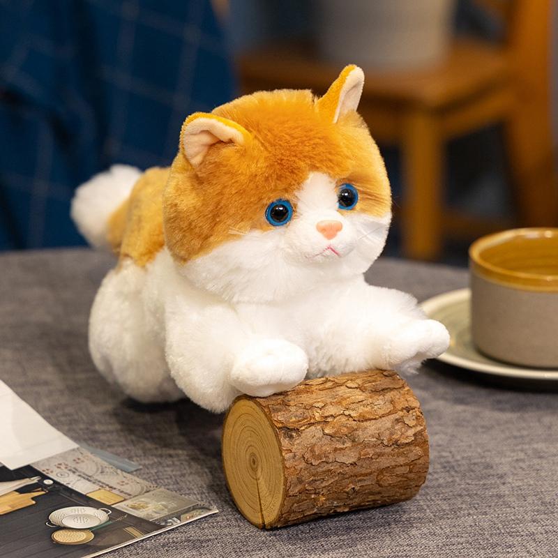 Новые милые игрушки-подушки из плюша в виде кошек, мягкие набивные, 5 цветов, котята, реалистичные животные, подарок для детей, девочек, мальчиков, на День святого Валентина