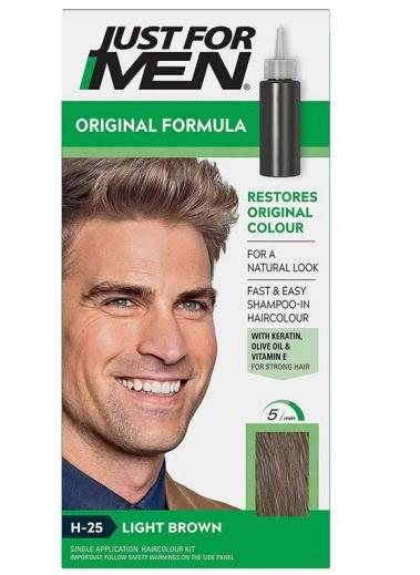 Just For Men Light Brown H25 Hair Color Shampoo Light Brown 60g