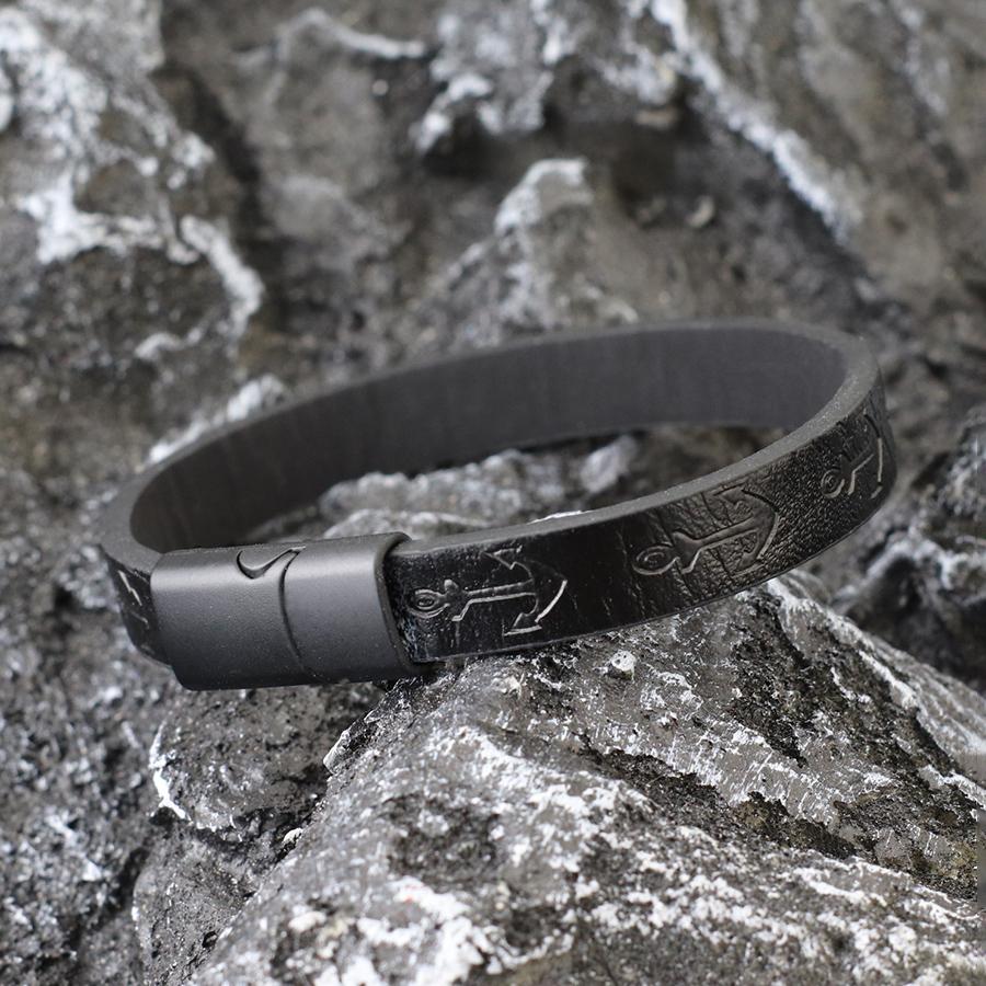 Alloy Handmade Leather Bracelet Men Printed Anchor Braslet Magnet Clasp Vintage Sports Wrist Guard Jewelry Gift Homme Pulsera