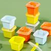 Square Ice Cream Mold with Handle Ice Block Molds DIY Ice Lattice  for Whiskey Juice Coffee Drinks