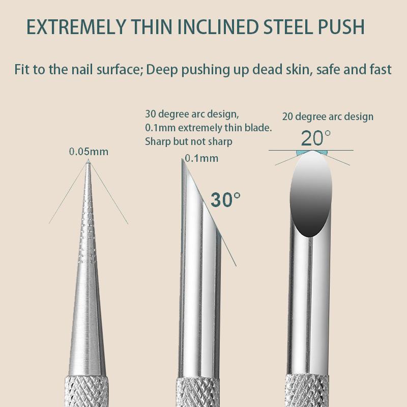 1 шт. Двусторонний пушер для кутикулы из нержавеющей стали, средство для удаления маникюра, палочки для маникюра, инструмент для нейл-арта KTY