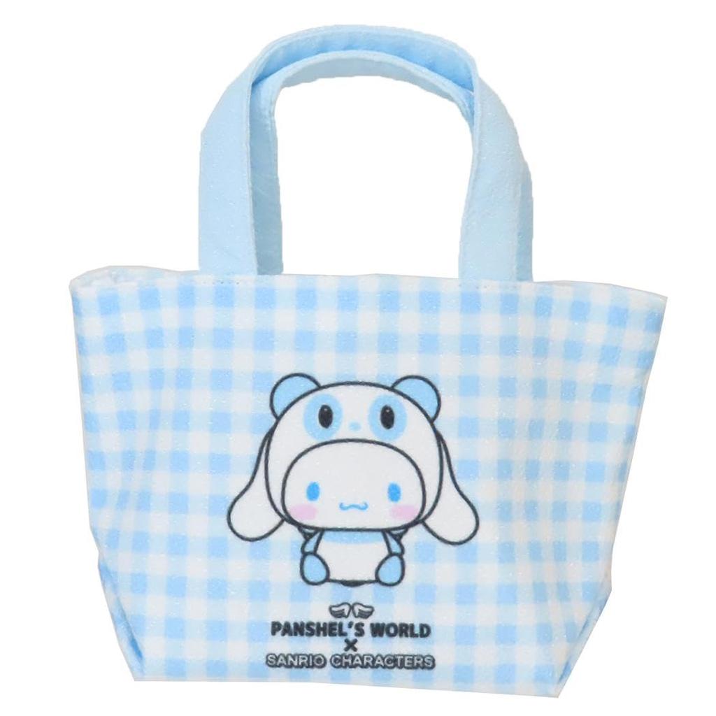 Marimo Craft Panshell x Sanrio Characters Mini Tote BagMini Tote Bag, Compact and Cute, Panshell x Cinnamoroll, Approx. W160 x H100mm