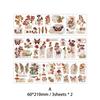 Journamm 6pcs/pack Vintage Plant Sticker Scrapbooking Materials DIY CUT Decor Junk Journal Planner Aesthetics Sticker Stationery