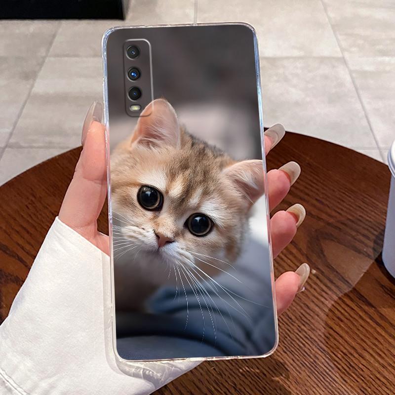 Jelly Casing For VIVO Y70S / IQOO U1 Fundas Capa Clear Silicone Soft TPU Back Cover Cute Cat Rabbit Heart Protective Case Coque